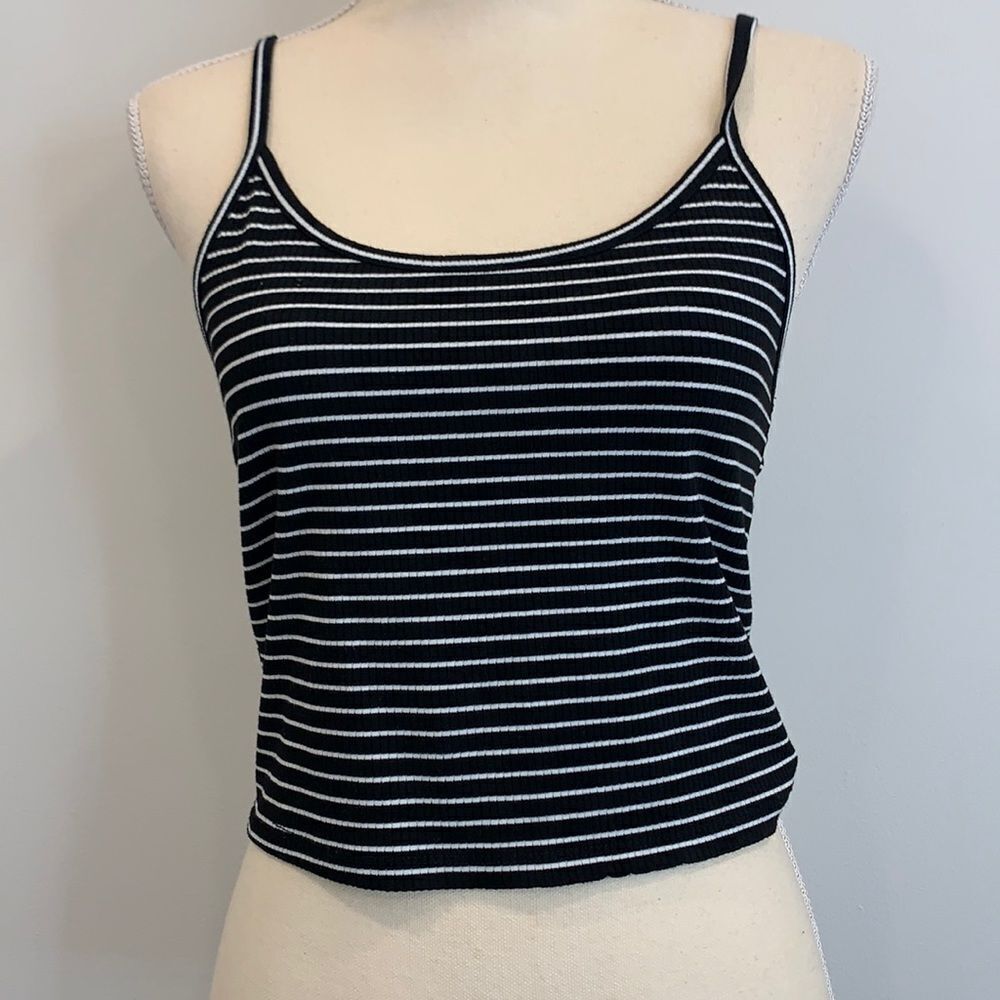 American Eagle Striped Ribbed Tank Top